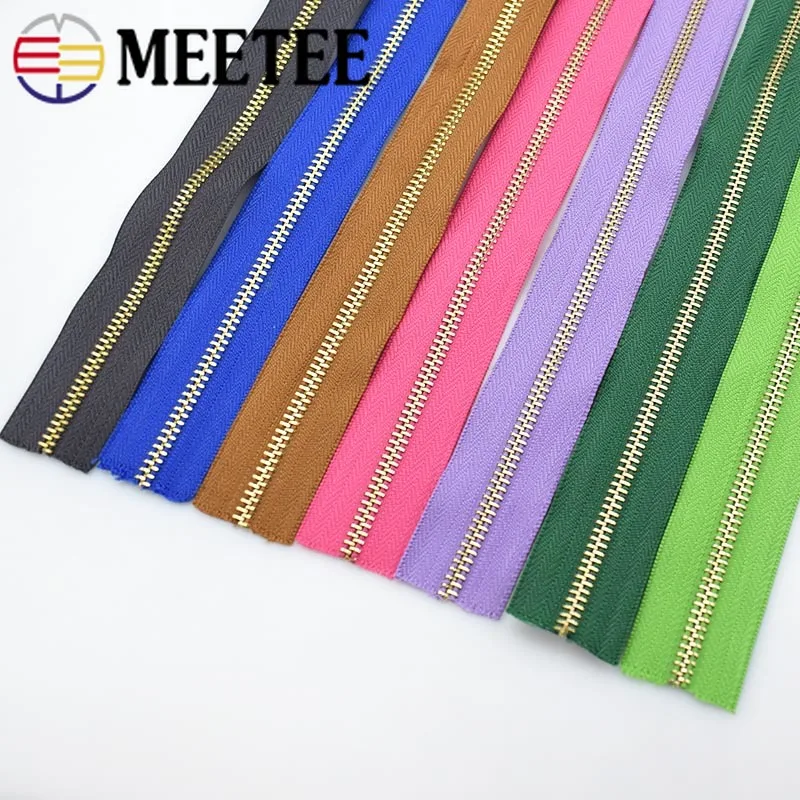 2 ярда (180 см) Meetee 5 # металлические медные молнии с открытым концом сделай сам