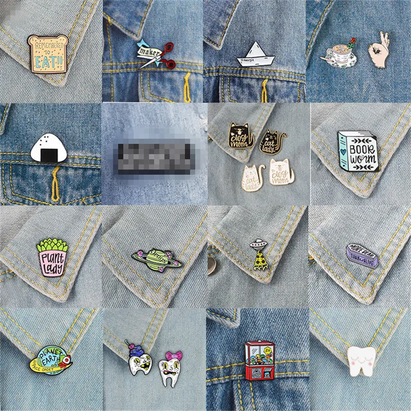 Новые горячие ножницы ЗигЗаг металлическая Глянцевая брошь милый мультфильм