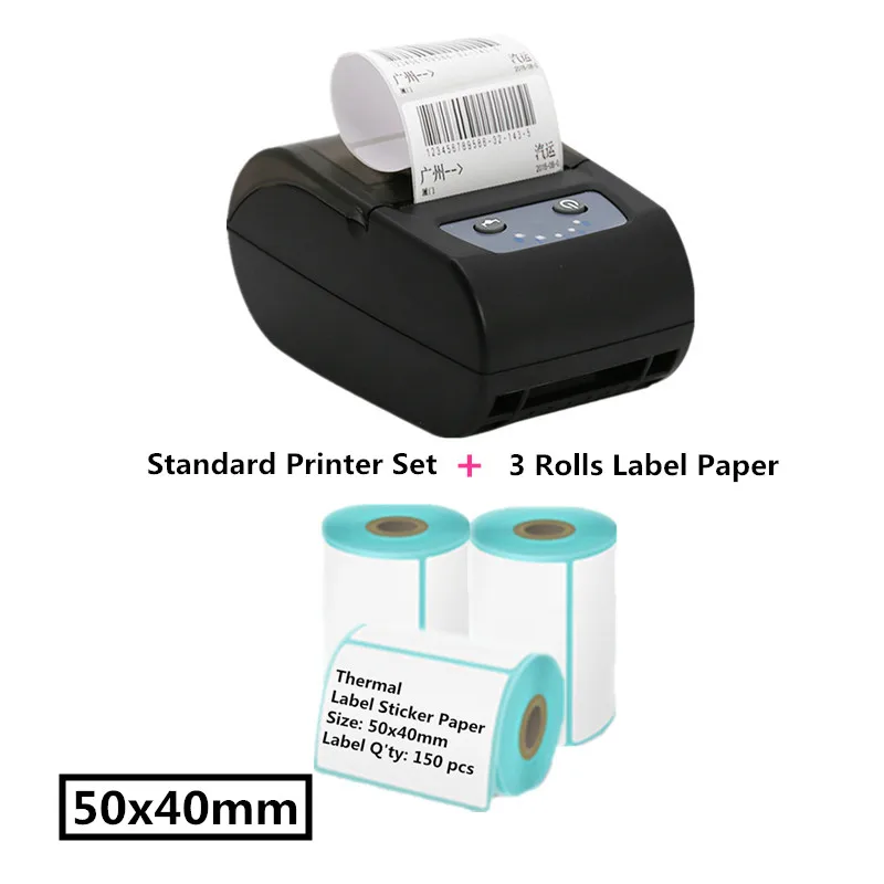 Мини этикетка штрих-код стикер Принтер термопринтер 2 в 1 принтер Счетная машина 20