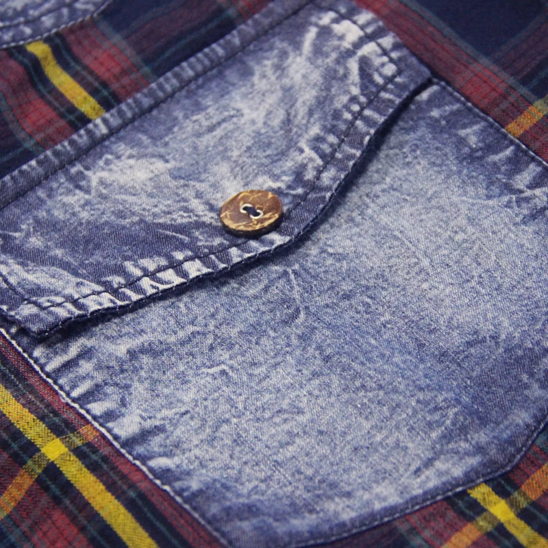 Женская блузка 2019 Yuzi.may Boho новые однобортные клетчатые Женские топы и блузки с