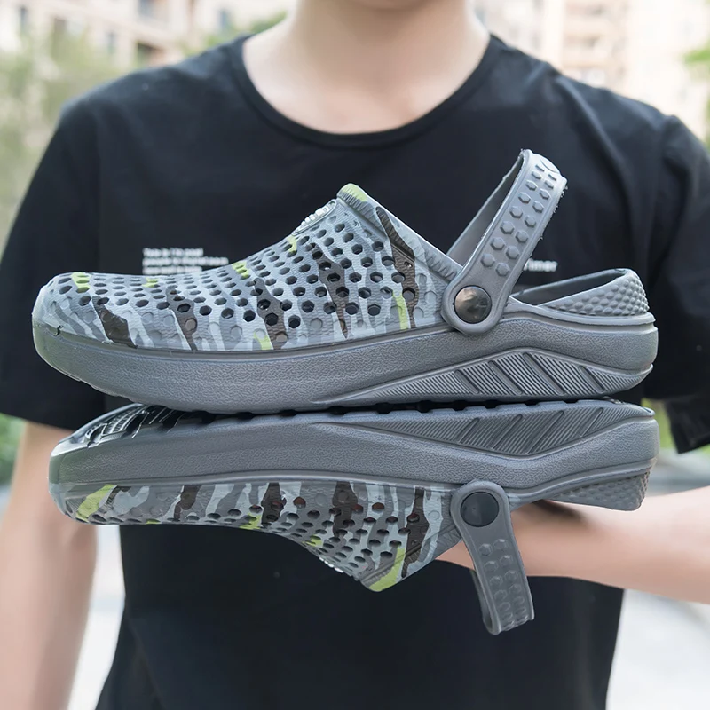 Кроксы для сада и пляжа повседневные сандалии без застежки Классическая обувь с