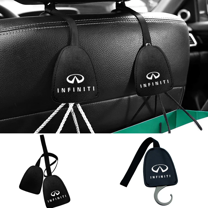 

1/2Pcs Car Seat Hook Back Hook Interior Portable Hanger Holder for Bag For Infiniti FX35 Q50 Q30 ESQ QX50 QX60 QX70 EX JX35 G35