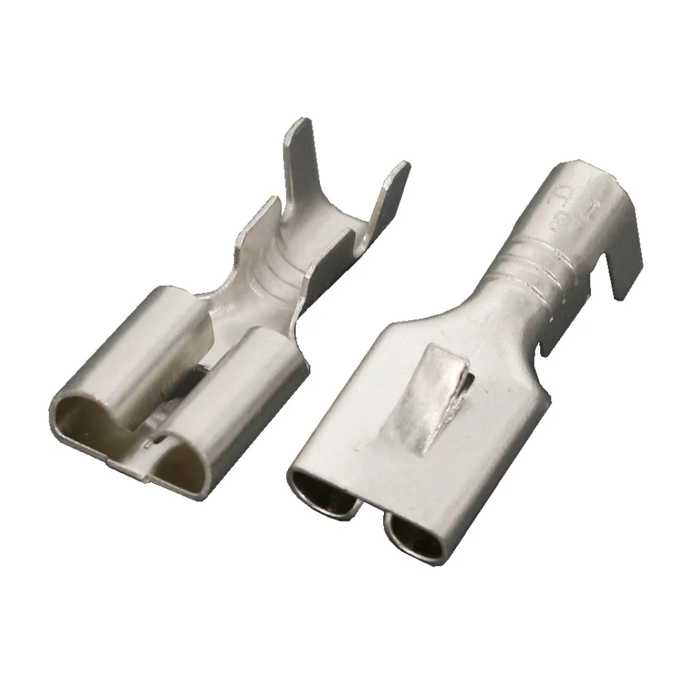

100 PCS 6.3 series harnessed spring 0.4 thick tin plated terminal DJ623-E6.3C