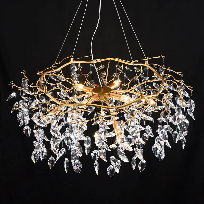 

Modern LED Crystal Chandelier Lighting Luxury Home Decor Chandelier Lamp Living Room Hanging Lamp Crystal Lobby Ceiling Lighting