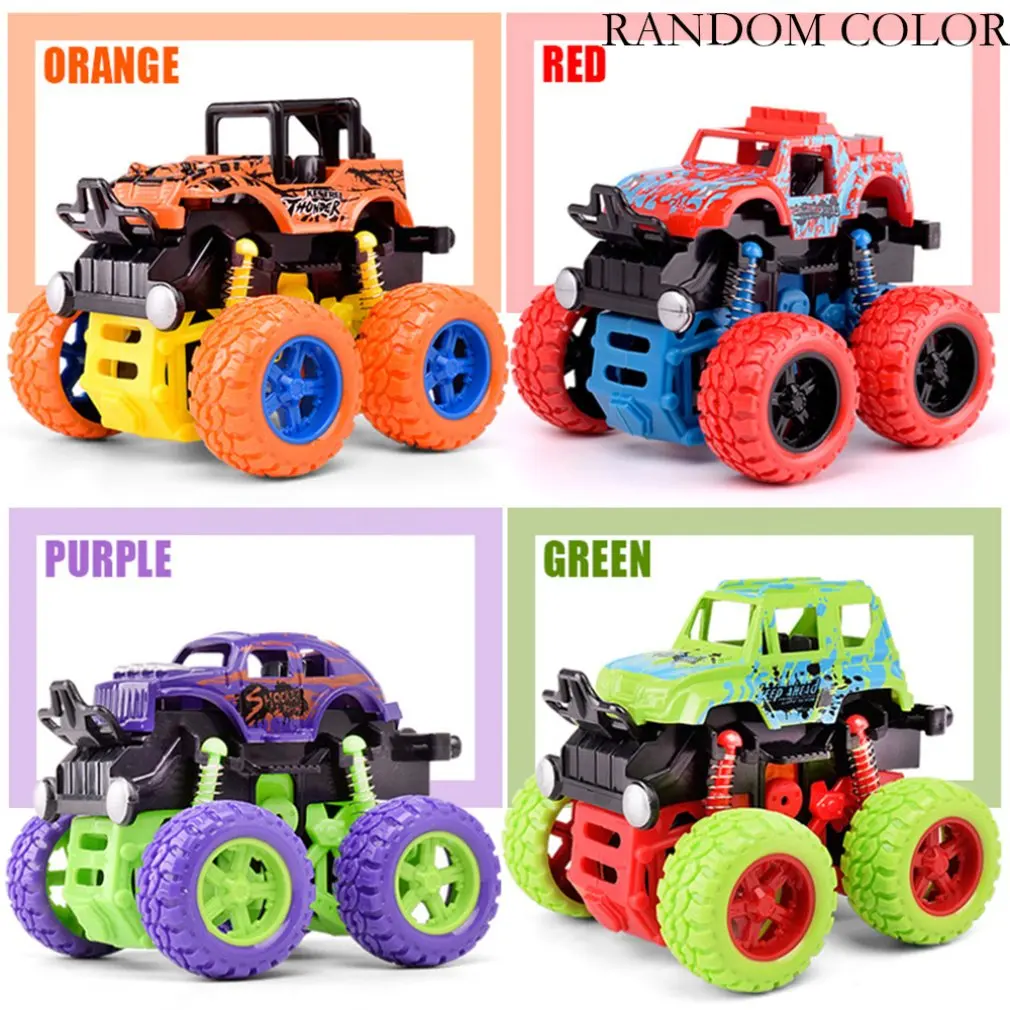 

Hot cool children's four-wheel drive inertial off-road vehicle simulation stunt swing car toy