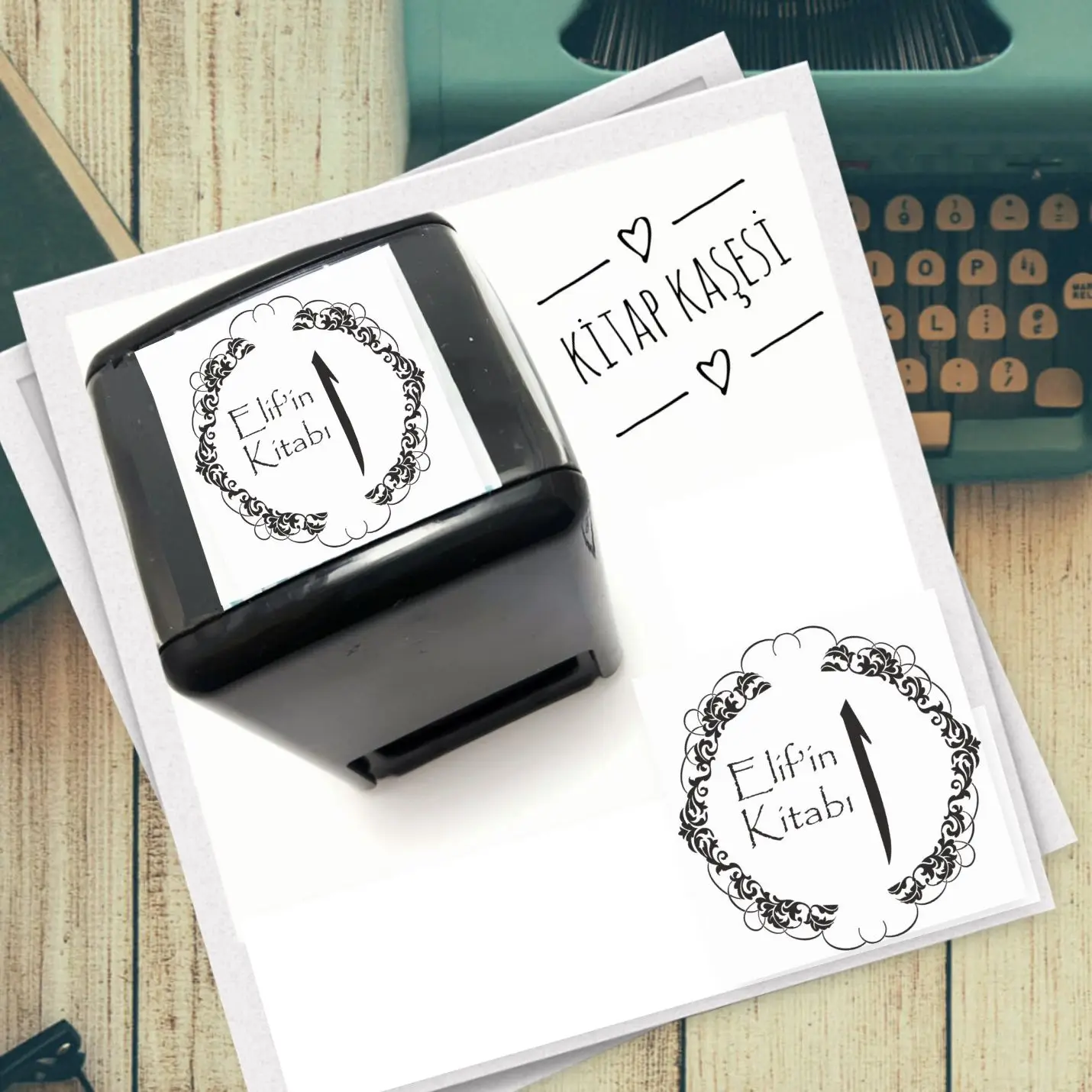 

Classic Aleph Themed Personalized Book Stamp-206