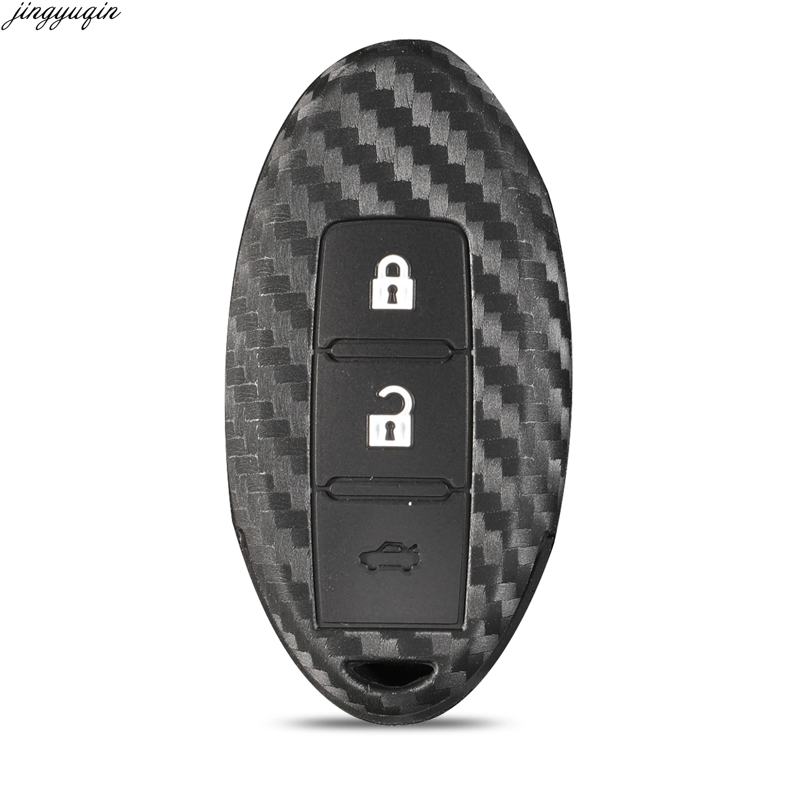Силиконовый чехол для ключей из углеродного волокна Nissan Tidda Livida X-Trail T31 T32 Qashqai March