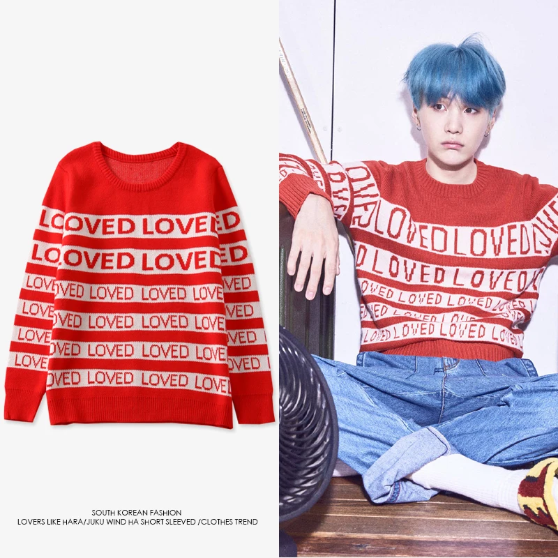 

New Fashion Kpop DNA Suga Same Style Loved Pullover Kpop Men Women Student Lovers Harajuku Spring Winter hoodie Pullovers