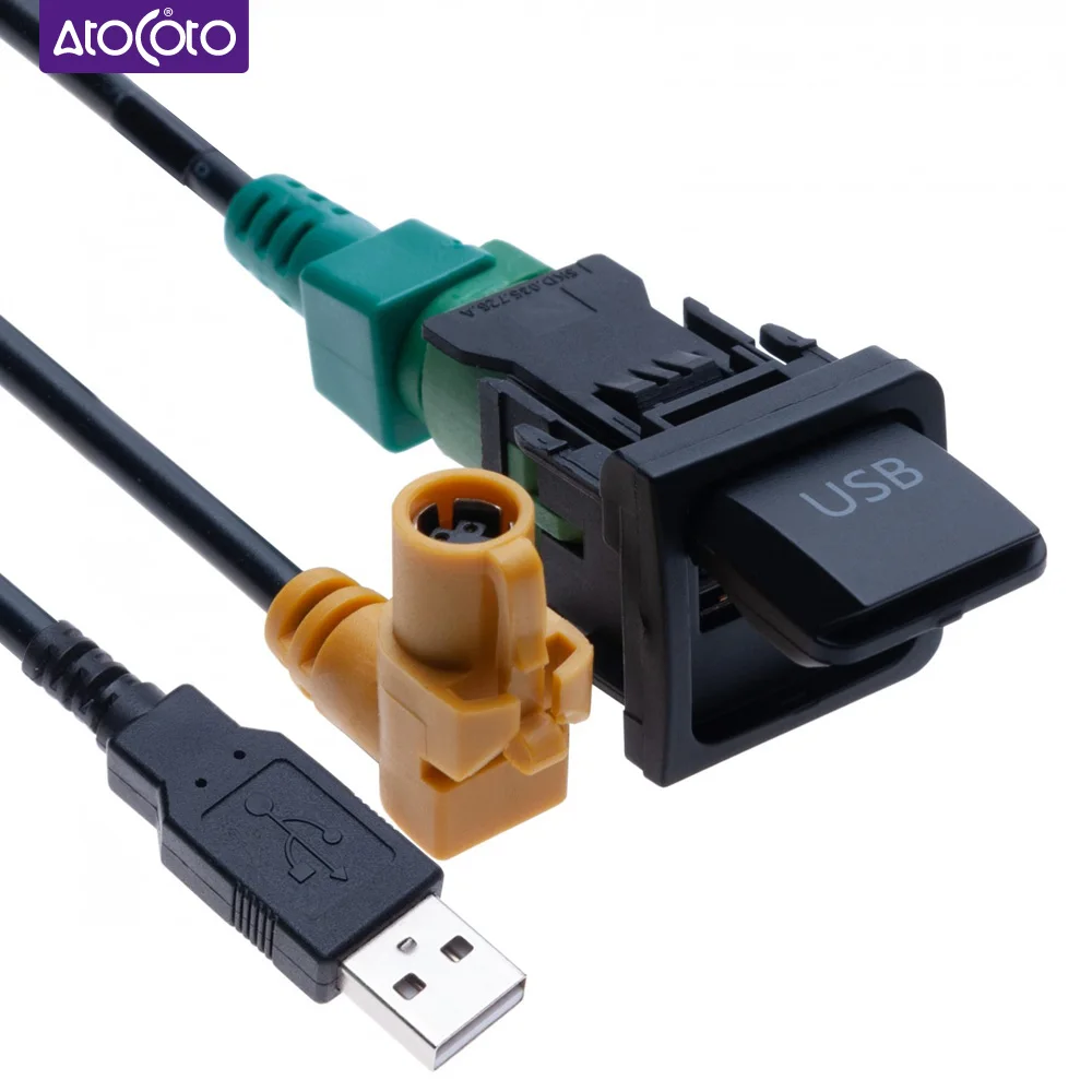 Автомобильный радиоприемник 4 pin USB кабель переключателя гибкий адаптер для Volkswagen
