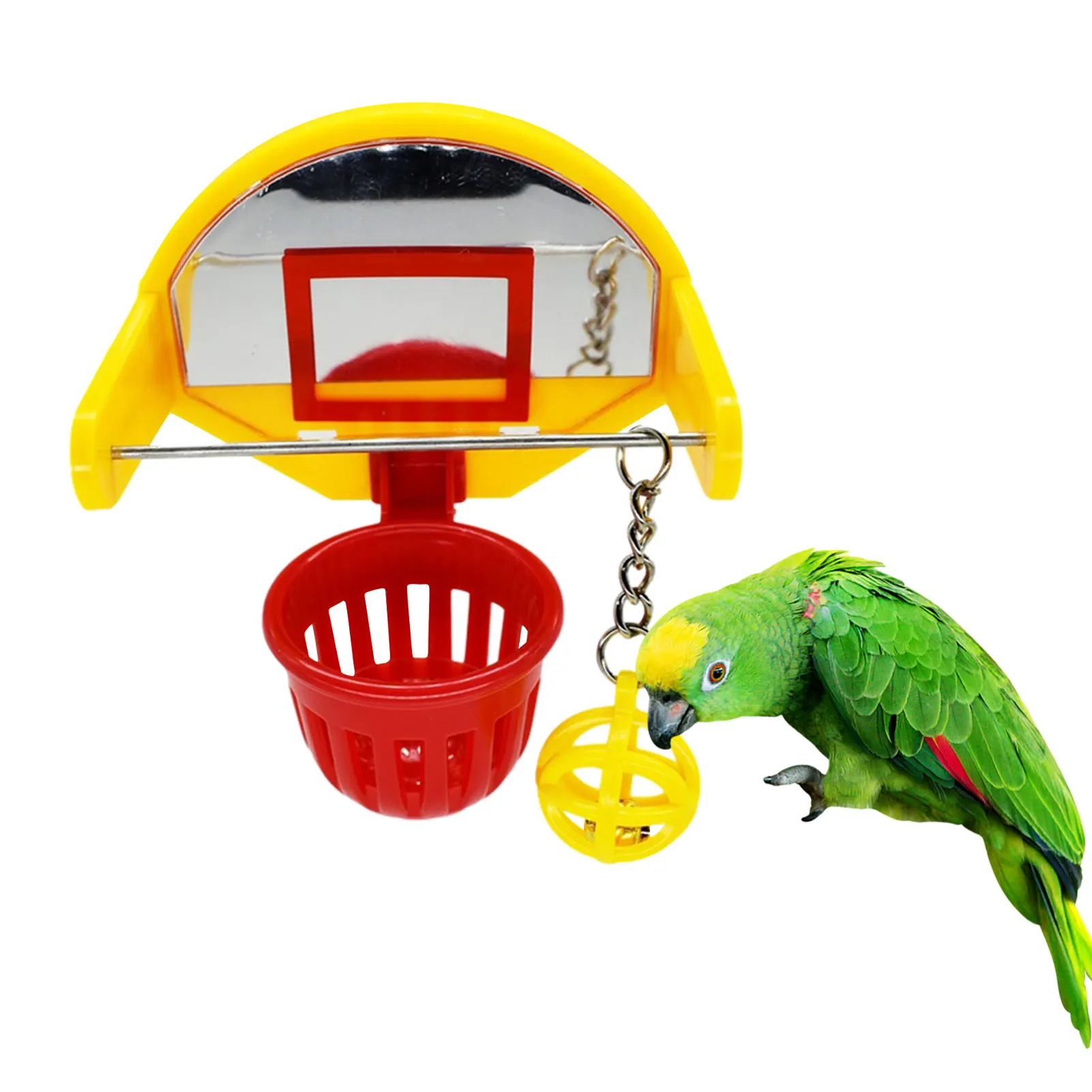 

Обучающая игрушка-попугай, забавное приспособление для тренировки активности, игрушка для домашних животных, подставка для качели, трениро...