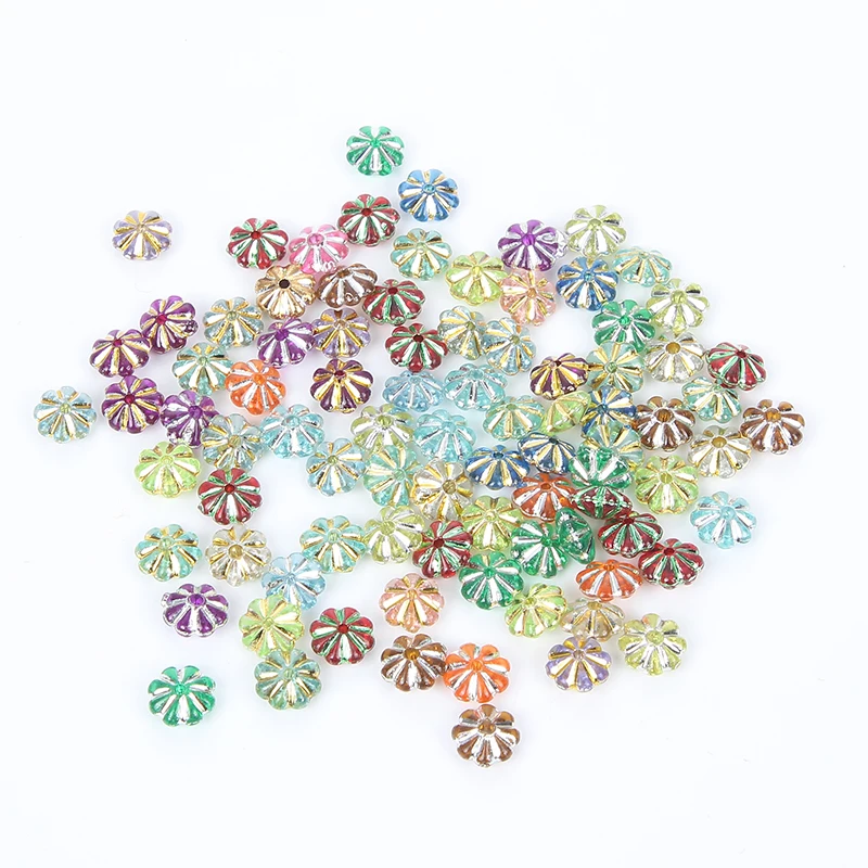 200 шт Смешанные акриловые стразы с плоским основанием бусины 6X6mm для ювелирных