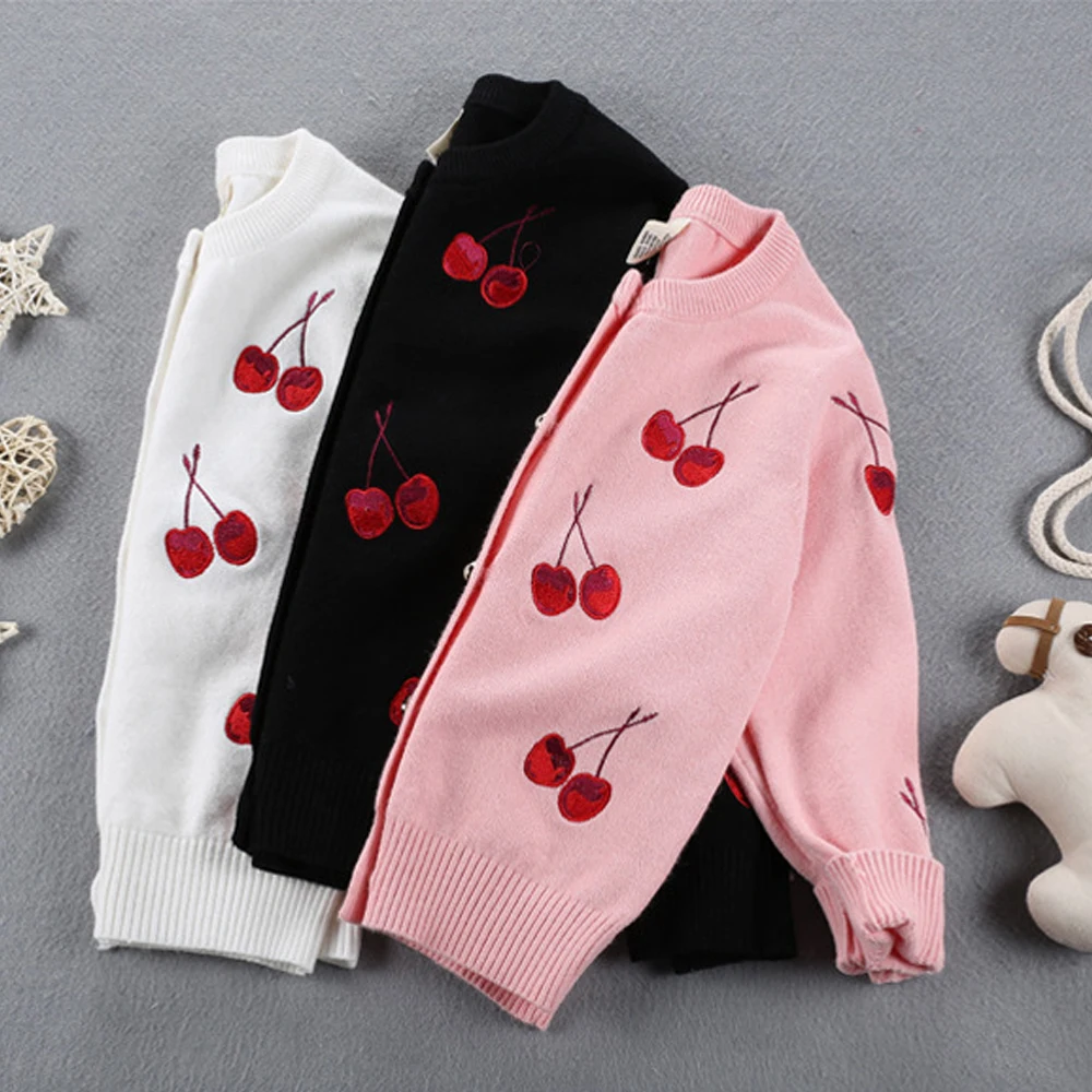 WeLaken Детская Одежда для девочек милый рисунок свитера пальто с длинным рукавом