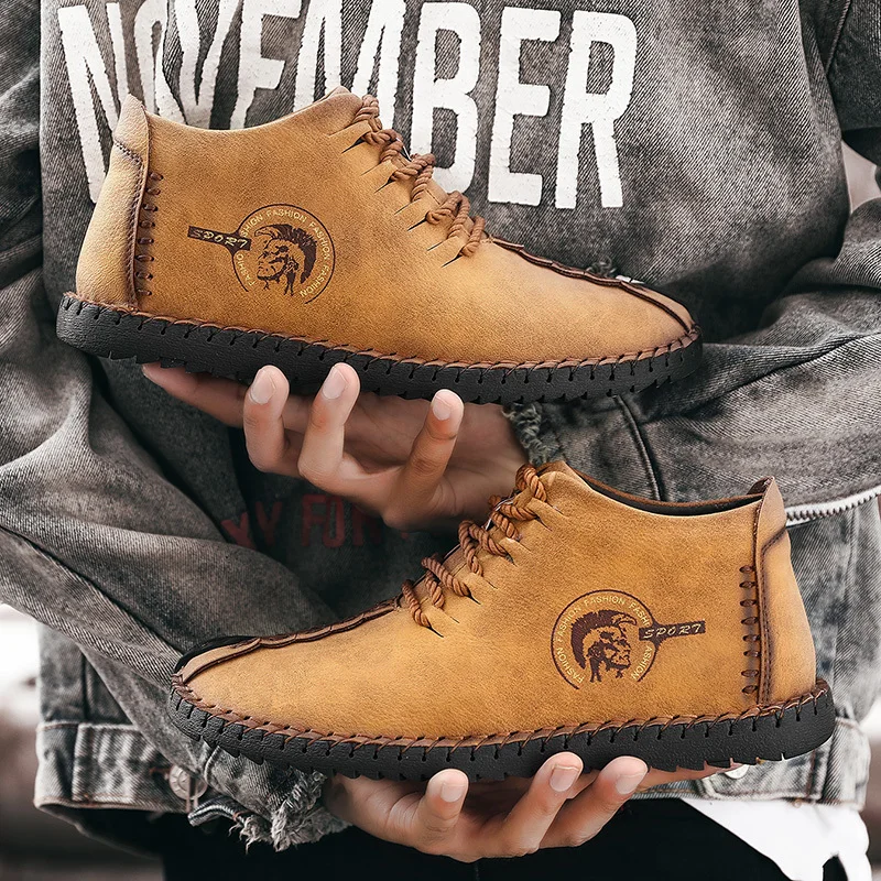 2019 г. Хит продаж мужская обувь теплые зимние спортивные ботильоны на плоской