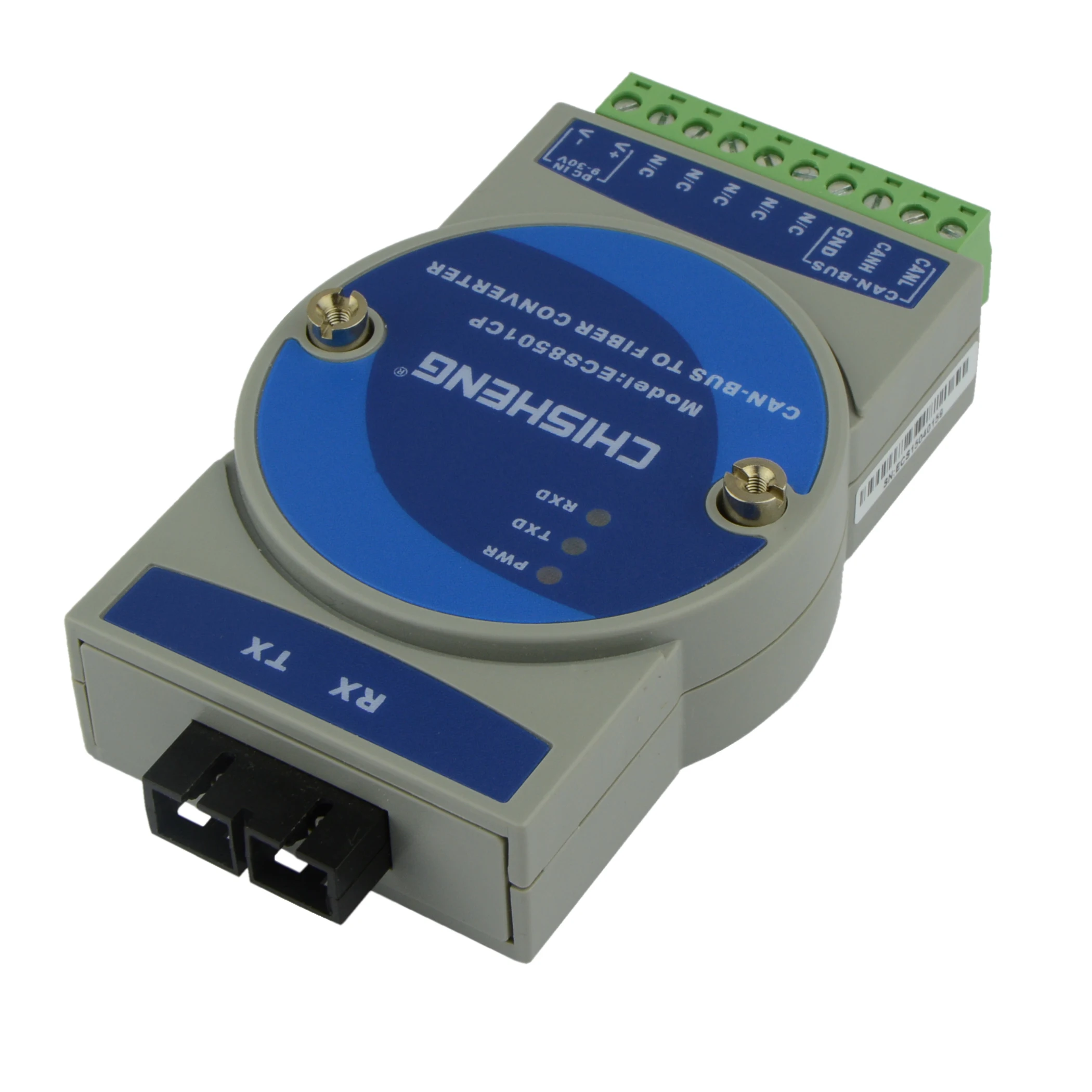 

ECS8501CP CAN to Optical Fiber CAN Bus Optical Terminal CAN Transceiver Converter 200K Rate