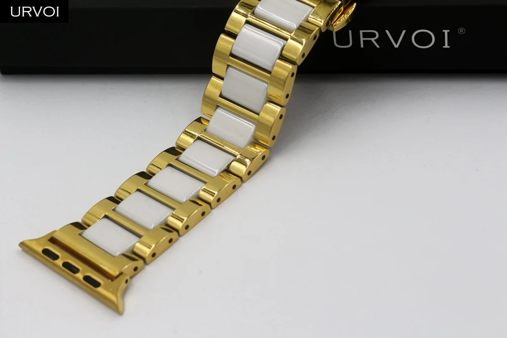 URVOI керамический ремешок для Apple Watch iwatch серии 6 5 4 321 керамика с нержавеющей сталью