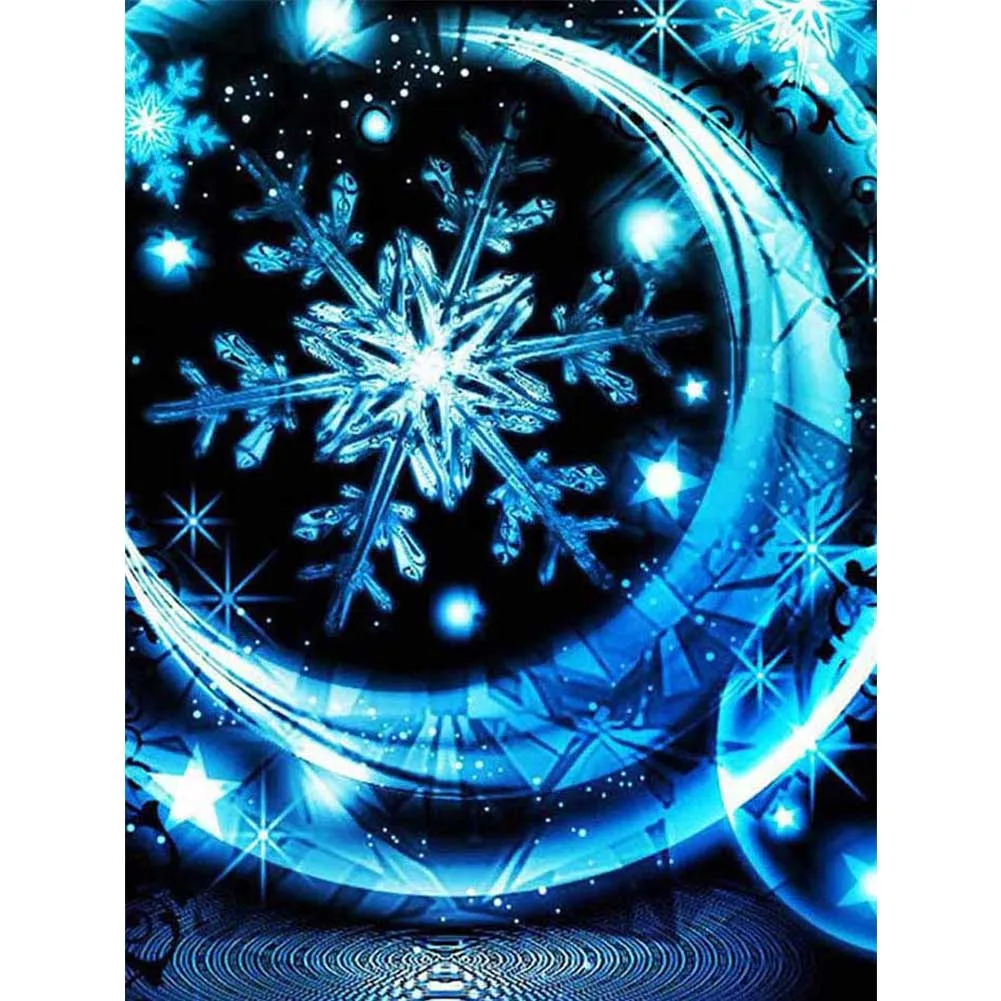 

Round Diamond Paint Moon Ice Painting Embroidery Picture Picture Full Round Rhinestone Wall Hanging Painting