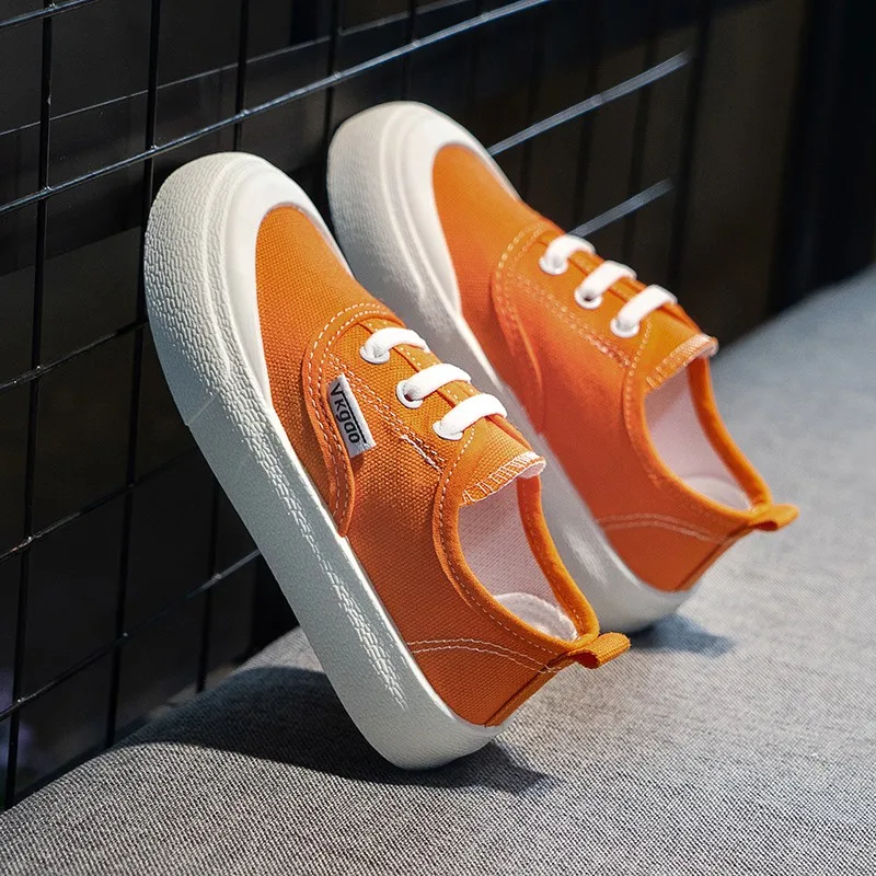 

New 2021 Autumn Kids Sneakers Girls White Fashion Casual Running Canvas Shoes For Children's School Tenis Flats Vulcanized Shoes