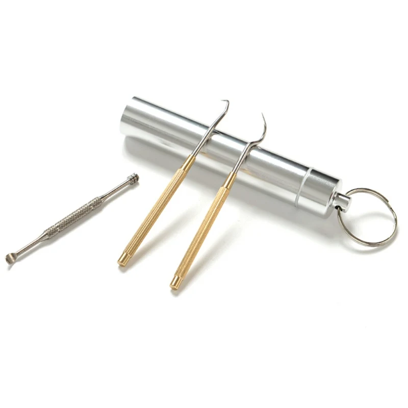 Портативный металлический комплект зубочисток из нержавеющей стали