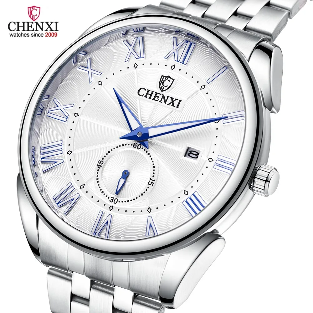 

Relojes Hombre 2020 Stainless Steel Date Luminous Watch Men Luxury Waterproof Analog Army Men's Wrist Watches CHENXI Big Brand