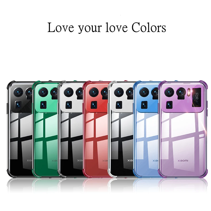 

Airbag Plating Soft Case For Xiaomi Mi 11 Ultra Case Transparent Silicone TPU Back Shockproof Cover For Xiaomi Mi 11 Ultra 5G