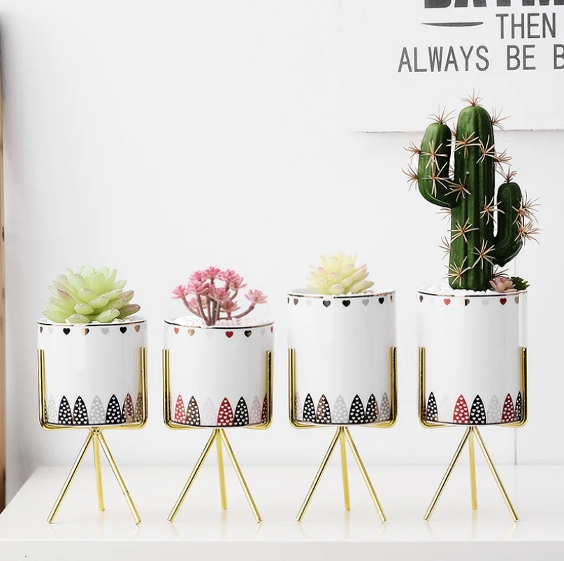 Скандинавский керамический горшок для цветов суккулентный цветочный креативный