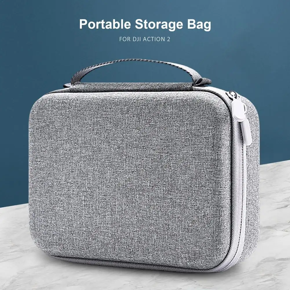 

Чехол для Камеры DJIs Action 2, карманное зарядное устройство, кабель для передачи данных, аксессуары, Жесткий Чехол для переноски EVA для DJI Action 2