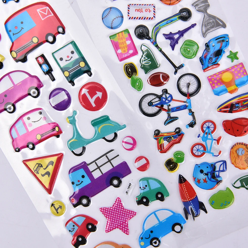 2 шт. DIY Kawaii Канцтовары автомобили 3D дневник планер Note бумажные наклейки для