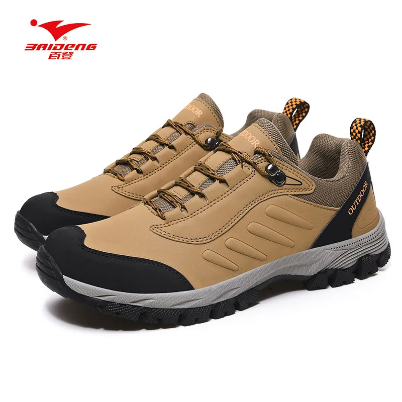 Baideng размера плюс 49 походная обувь мужские Нескользящие устойчивые кроссовки