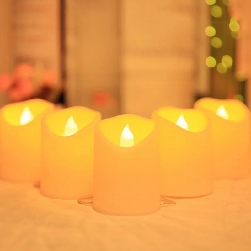 Гирлянды для свечей теплый белый беспламенный светодиодный светильник