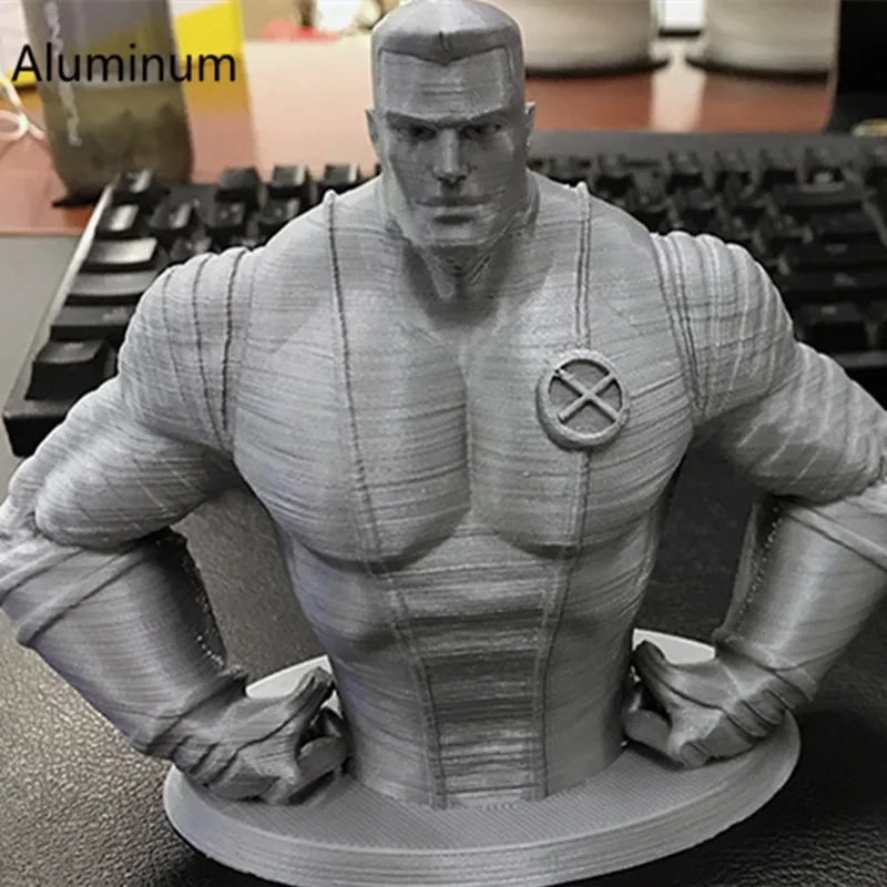 Расходные материалы для 3D принтера имитация цвета цвет экотемный алюминий 1 75 мм