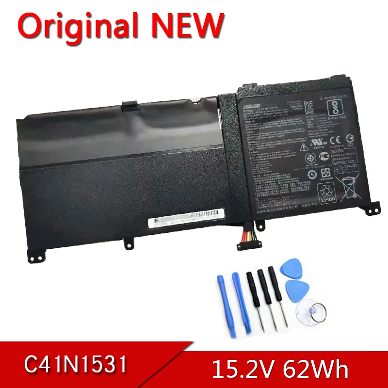 

C41N1531 NEW Original Laptop Battery For ASUSROG Strix GL502VSK GL502VS GL502VY GL502VT GL502VT-1B GL502VS-1A RDG 15.2V 62Wh