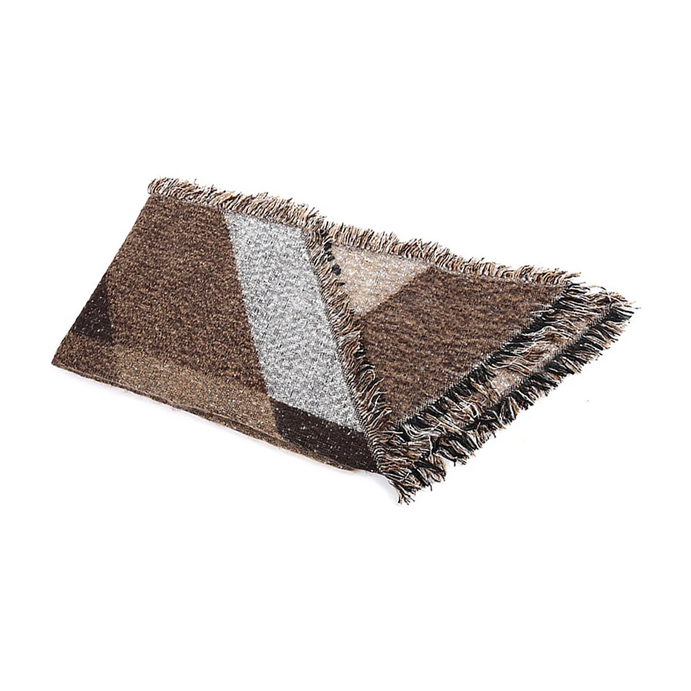 Ladies Shawl Scarf Large Women Coloured Inclined Design Fabric Thickened Chequered Long Scarves | Аксессуары для одежды