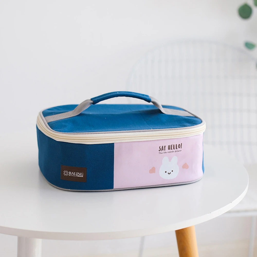

Новая модная холщовая изолированная сумка, милая мультяшная сумка для ланча, утолщенная Водонепроницаемая детская коробка для ланча для со...