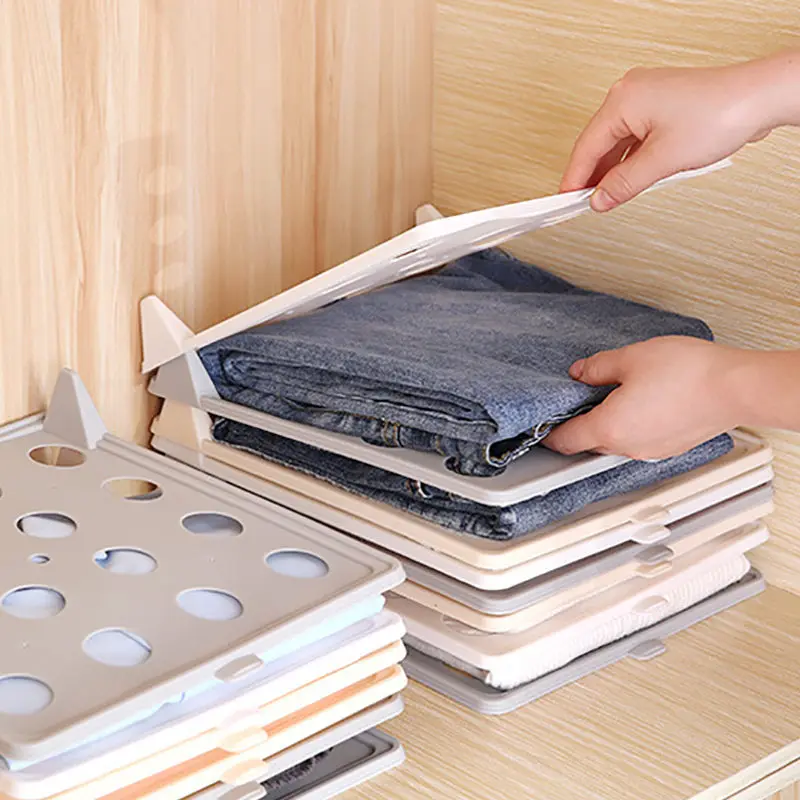 1 шт. 26x32cm доска для хранения одежды Штабелируемый органайзер рубашки домашняя