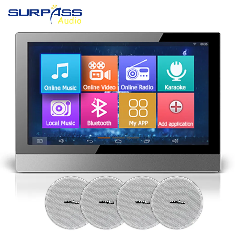 10-дюймовый экран настенный усилитель 4-дюймовый потолочный динамик Combo дешевый