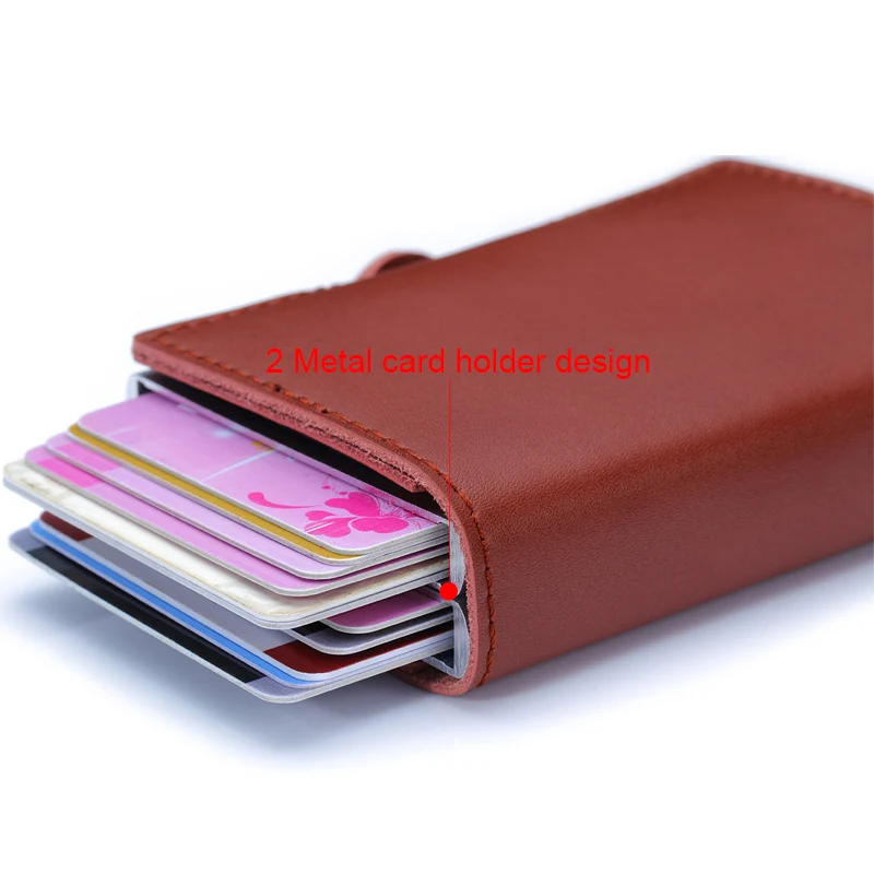 Футляр для кредитных карт из натуральной кожи мужчин и женщин большой