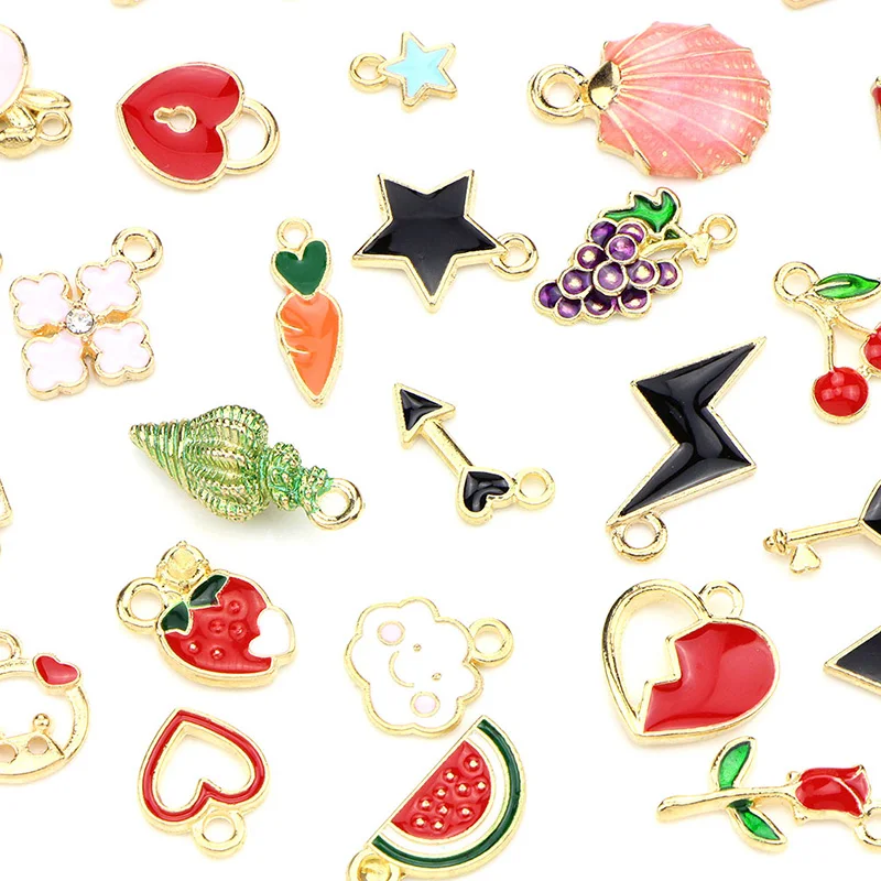 30 шт./компл. Цветочная подвеска с фруктовым сердцем и звездой смешанные