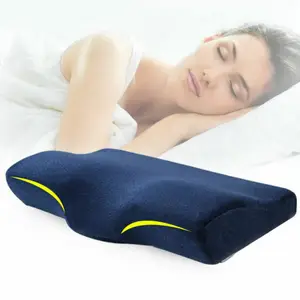 Butterfly Shap Memory Foam Neck Pillow Slow Rebound Cervical Health Care Pain Bamboo Fiber Head Neck in Pakistan