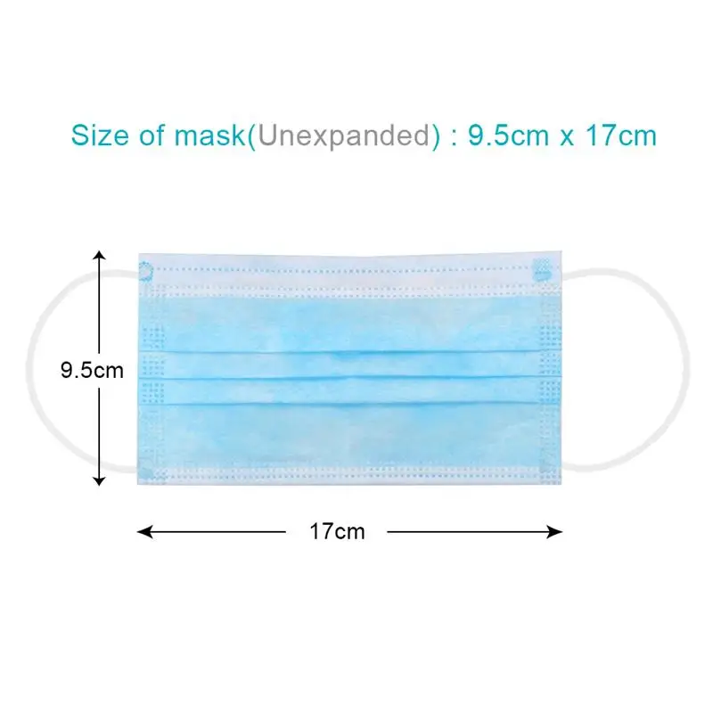 In stock Medical Surgical Mask Face Disposable Filter 3-laye Anti-Dust Meltblown Cloth Masks Earloops | Красота и здоровье