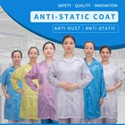 Летняя антистатическая защитная одежда для чистых помещений, Антистатическая рабочая одежда, чистая одежда унисекс, трикотажное пальто