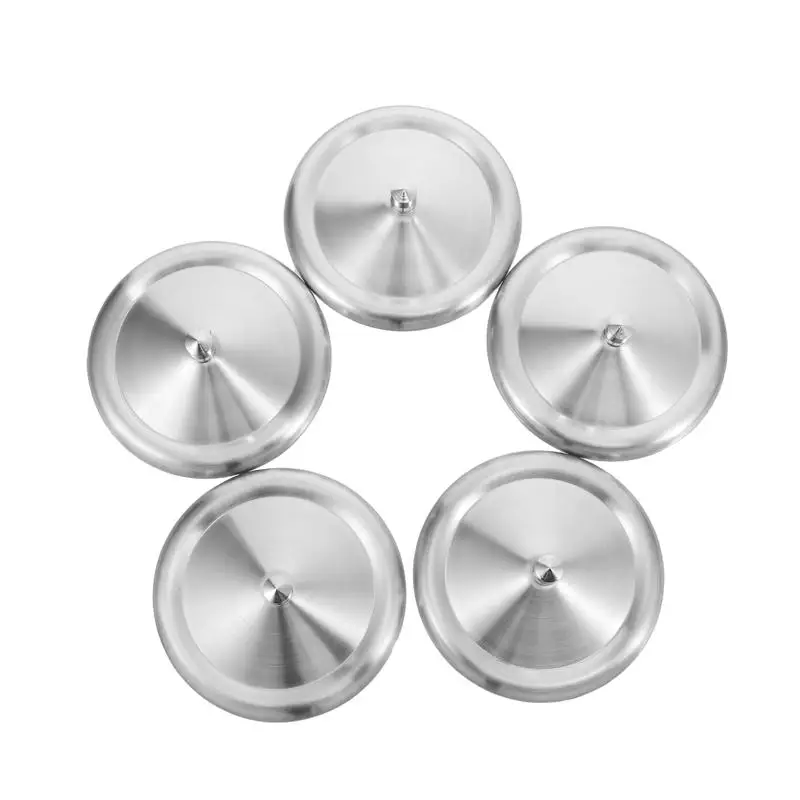 

5pcs Corrosion Resistant Cup Cover Stainless Steel Cup Lid Multi-Purpose Mug Lid Exquisite Multi-Purpose Lid