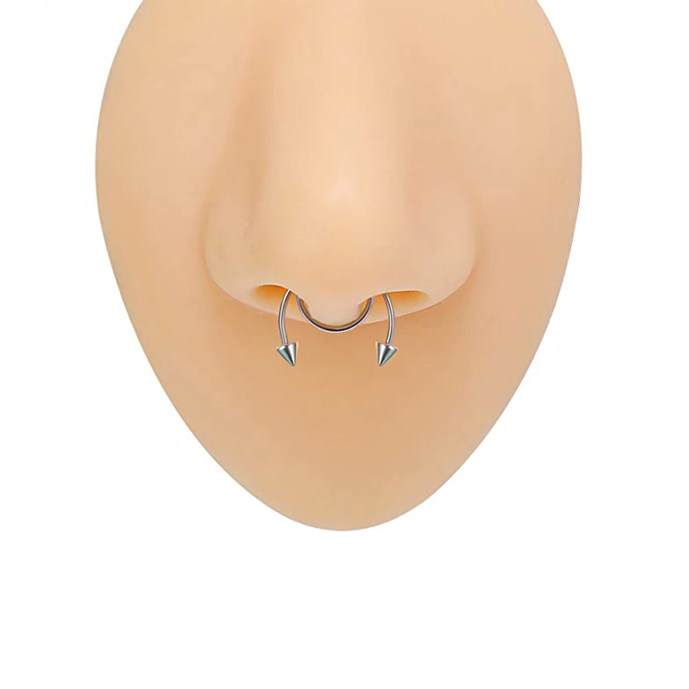 Искусственная перегородка носовые кольца поддельные кольцо для носа 316L