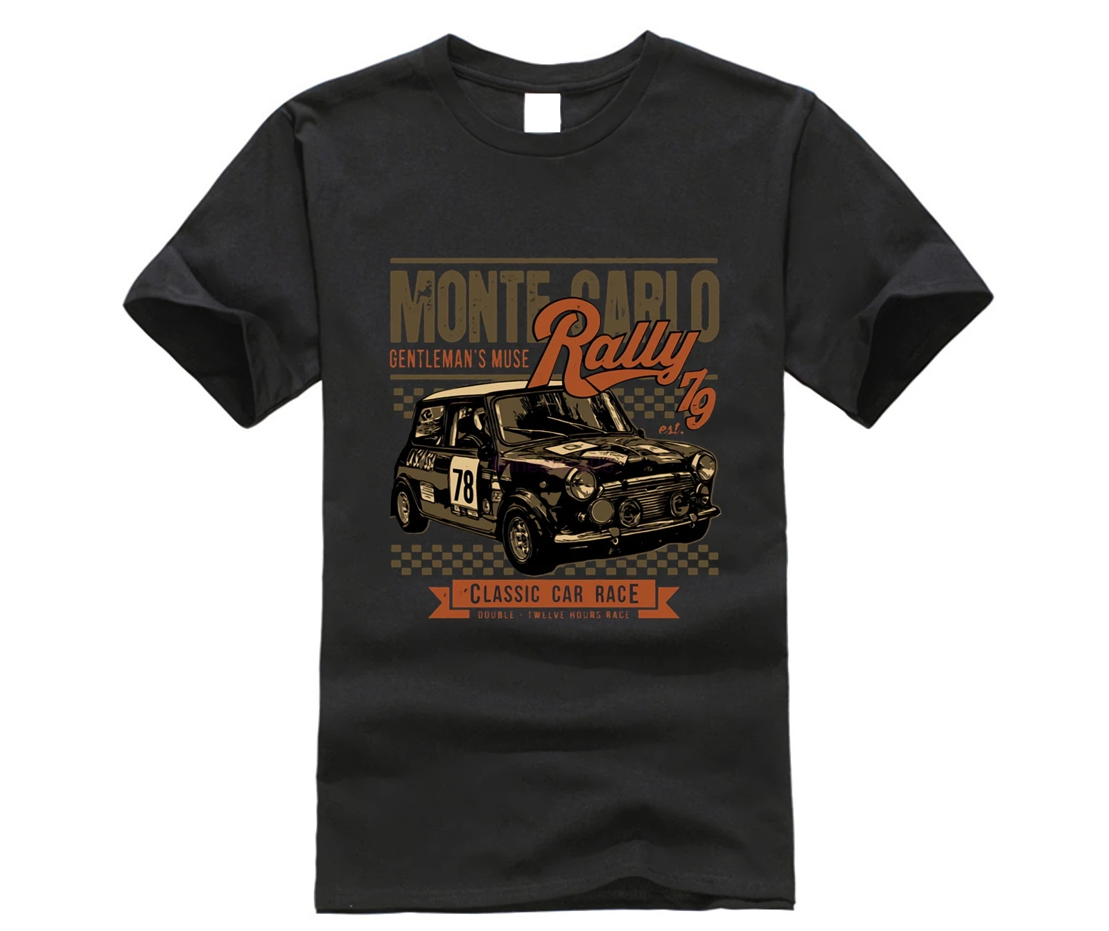 Мужская футболка с принтом в виде забавного автомобиля Monte Carlo Rally Купера для