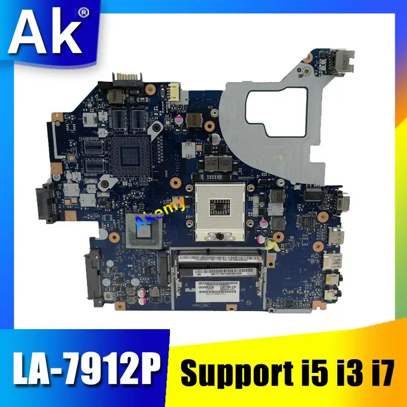 Фото Q5WV1 LA-7912P материнская плата для ноутбука For Acer V3-571 шлюза NV56R E1-571 HM77 HD4000 NBC0A11001
