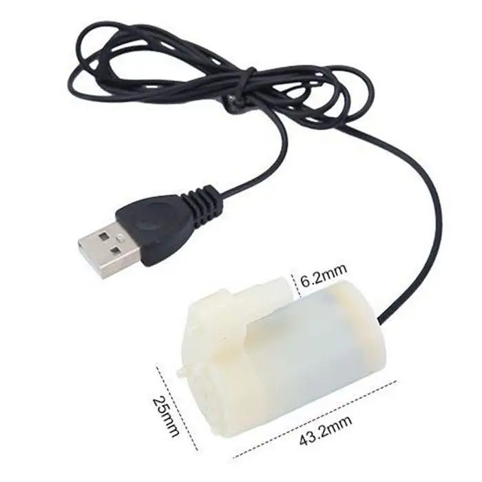 Питание от USB небольшой водяной насос подводный для аквариума, фонтан 3 М мини водяной насос для 3л/мин Аквариум Фонтан 1A