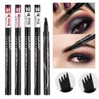 Ручка для бровей с 4 наконечниками-вилками, ручка для бровей для микроблейдинга, водостойкая татуировка, долговечный карандаш для бровей, искусственные инструменты для макияжа TSLM1