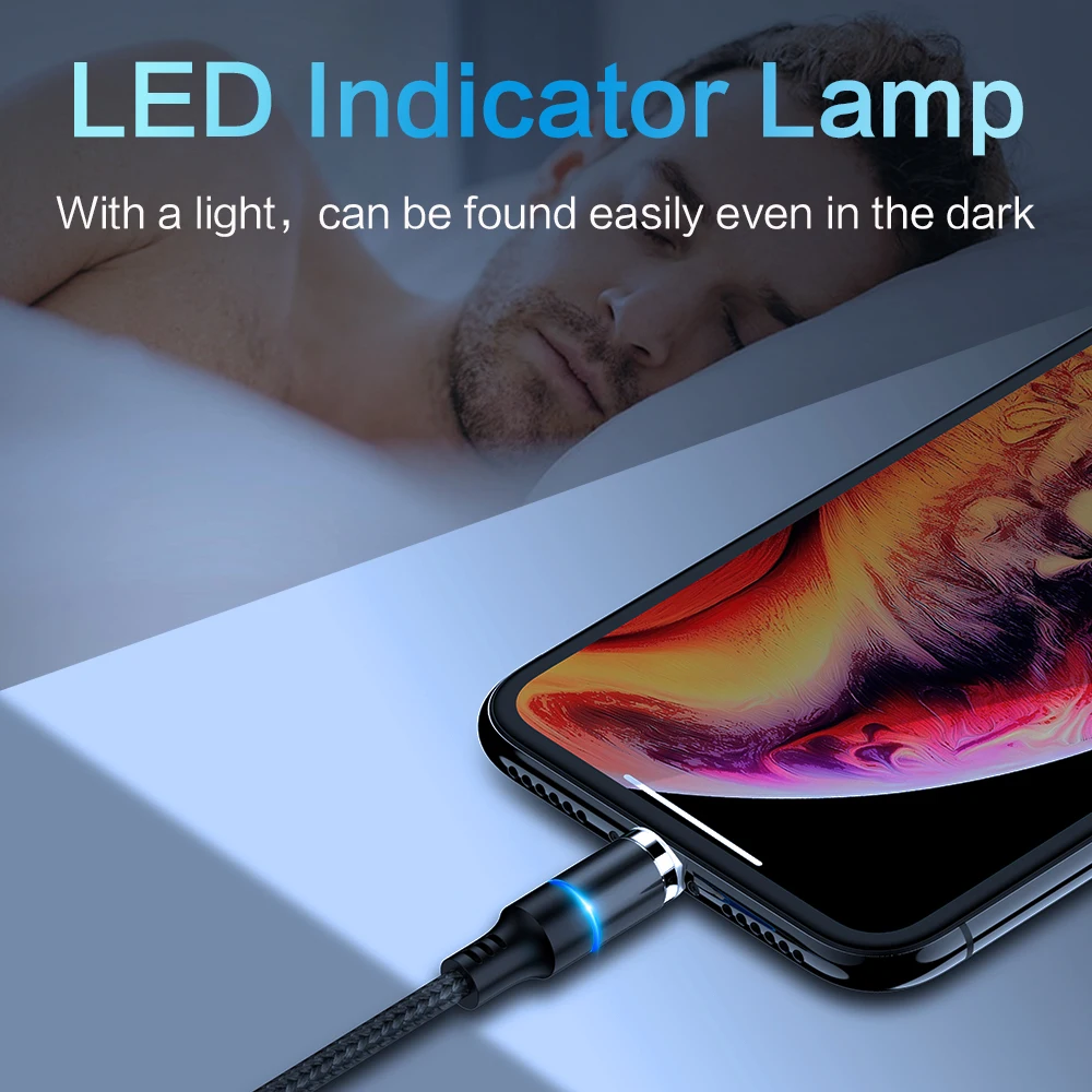 Магнитный кабель KISSCASE Micro usb type C для samsung iPhone X 10 светодиодный магнитный адаптер