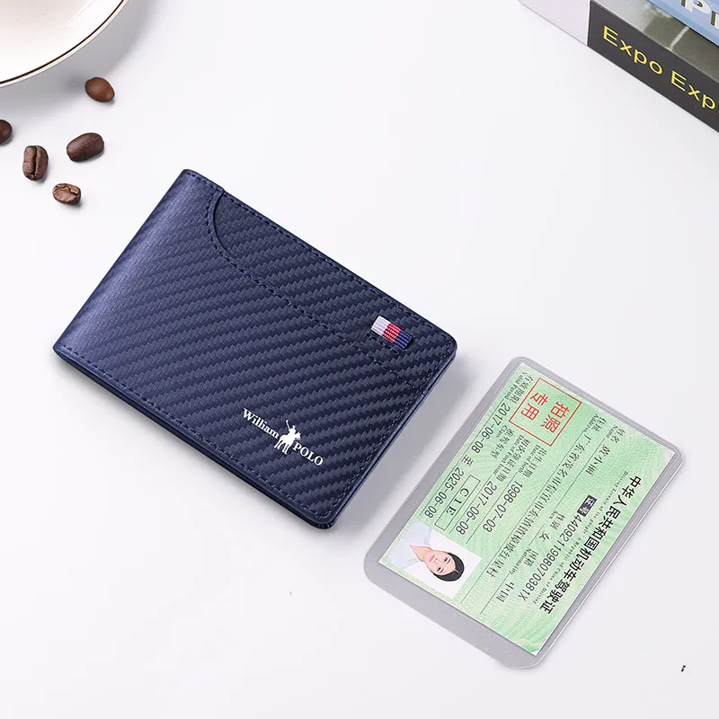 WILLIAMPOLO 2020New  Men's card bag leather leather ultra-thin driver's license holster mini bank card bag  pl195246