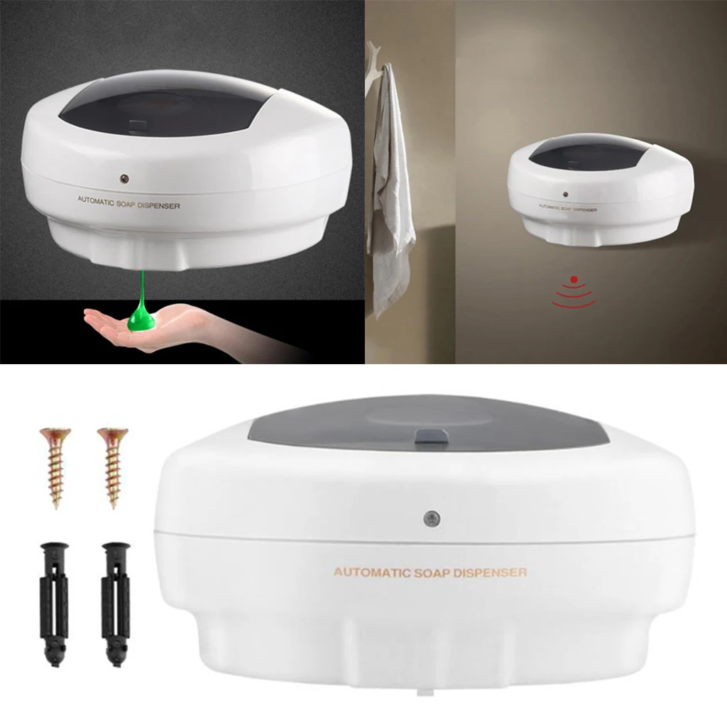 

Automatic Soap Dispenser, 450ml Touchless Wall Mount Soap Dispenser, Battery Operated Infrared Sensor, Ultra-Sensitive