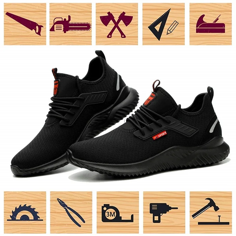 SUADEEX/Рабочая обувь со стальным носком устойчивая к проколу защитная для мужчин и